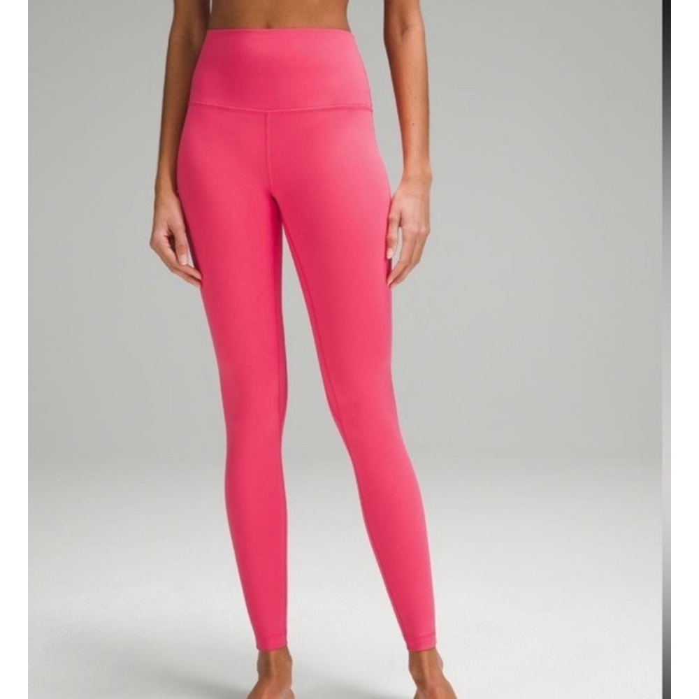 LULULEMON ALIGN HIGH RISE LEGGING 25” POCKETS GLAZE PINK SIZE 12 Waist 14.5”NWT - Picture 4 of 9